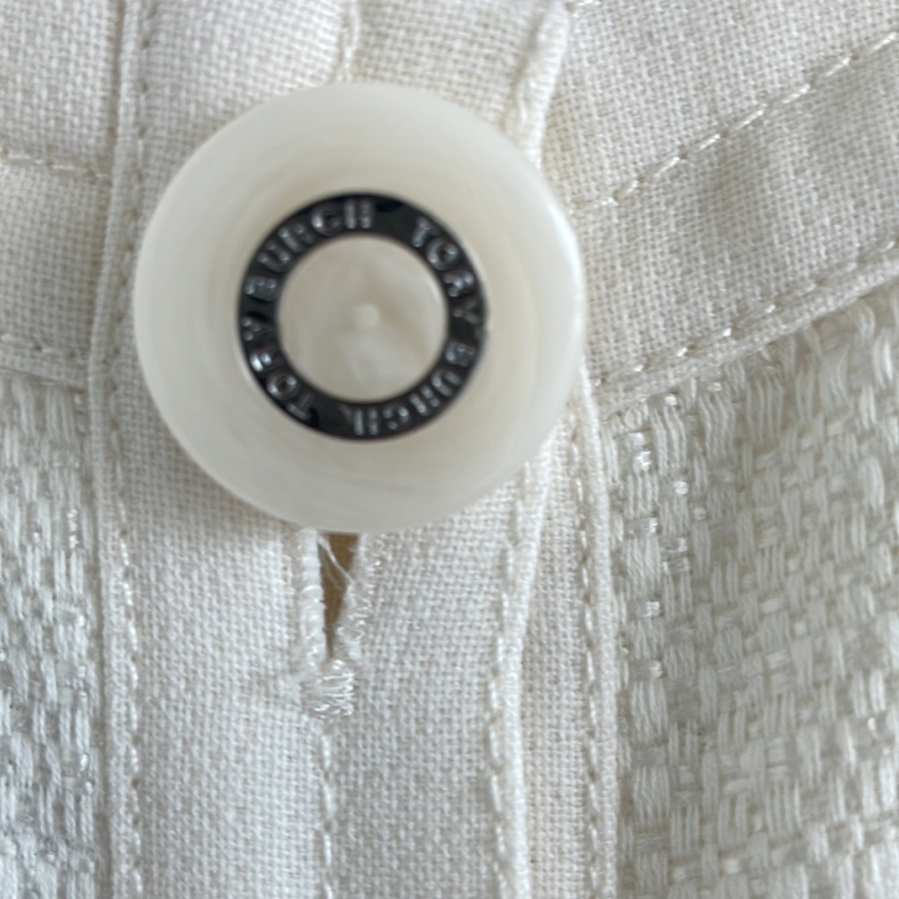Tory Burch Ivory Sleeveless Button-Front Sheath Dress - Picture 3 of 10